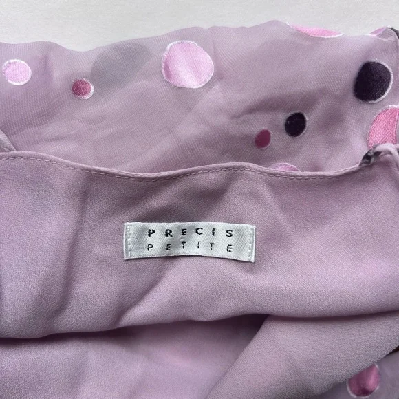 PRÉCIS PETITE Silk blend LILAC STRAP FRILL
FRONT BIAS CUT LONG DRESS
SIZE 6 - Picture 6 of 8